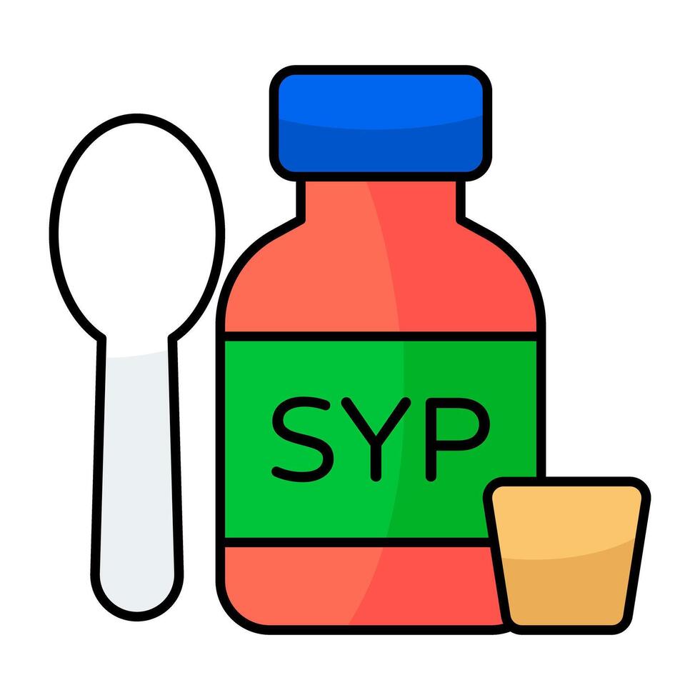 Perfect design flat icon of syrup bottle vector