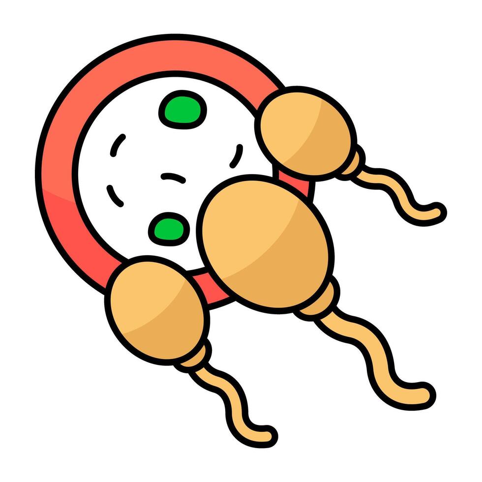 Flat design icon of insemination vector