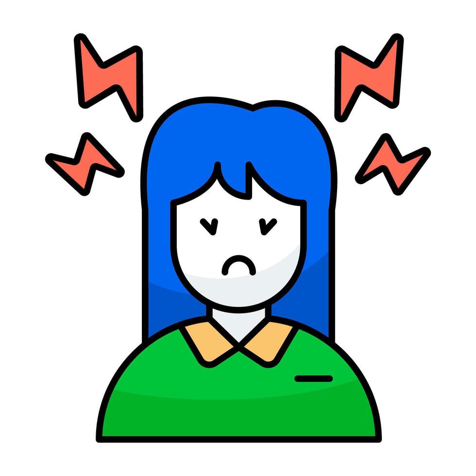 Conceptual design icon of headache vector