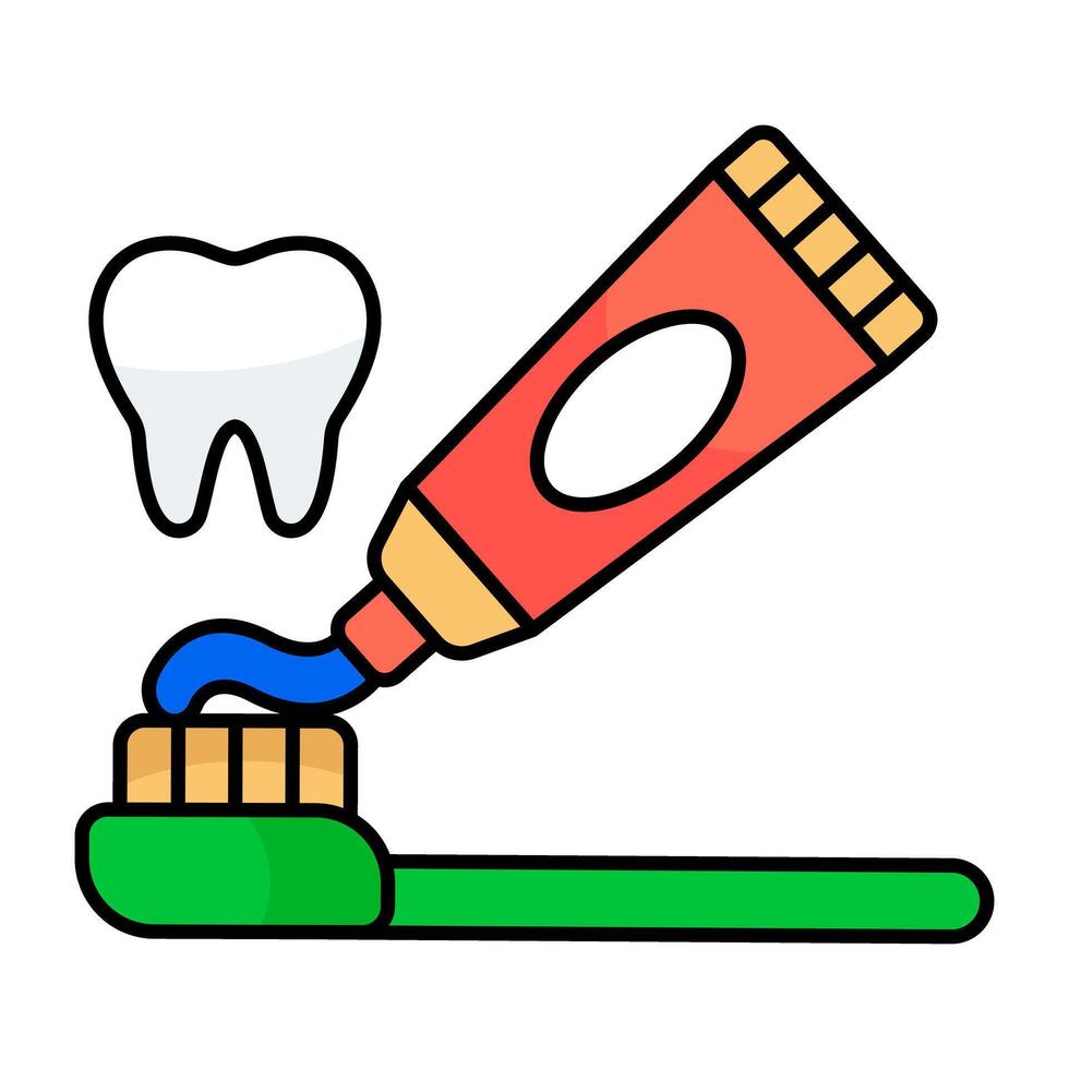 Perfect design icon of toothpaste with brush vector