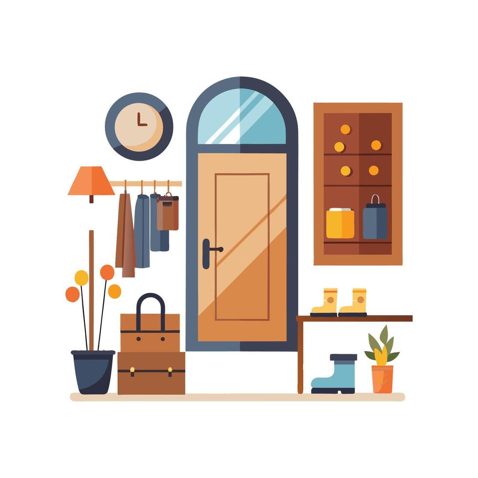 Quality Icons for Hallway and Coat Rack vector