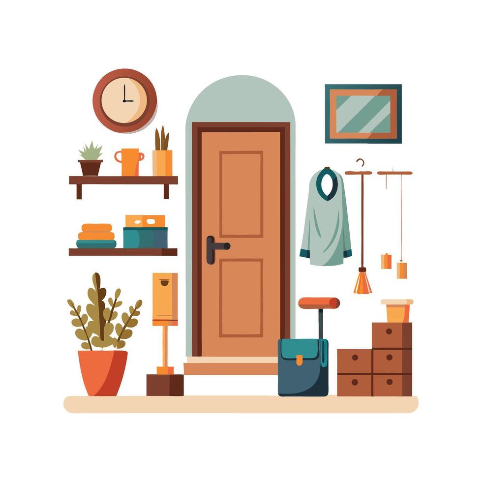 Quality Icons for Stylish Entryways vector