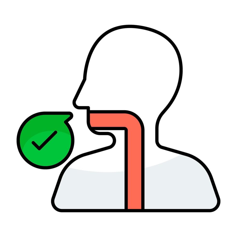 Premium download icon of esophagus vector