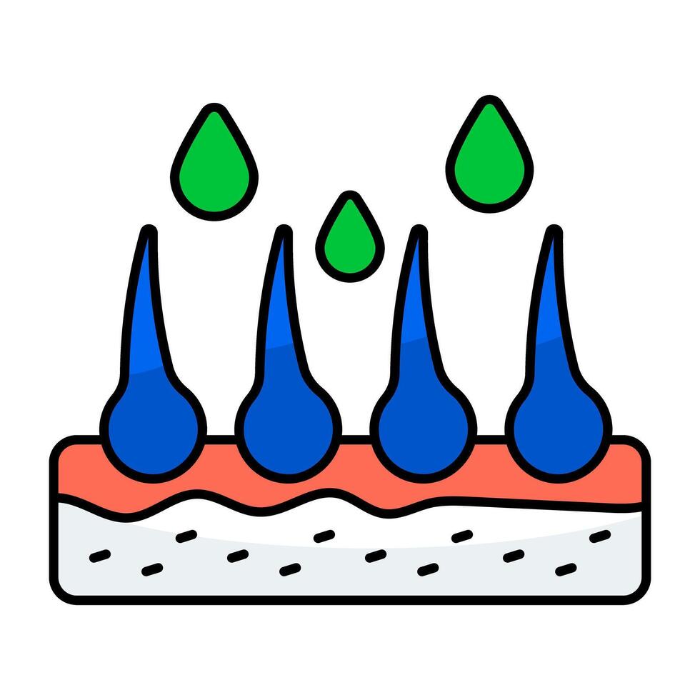 A unique flat design icon of follicle vector