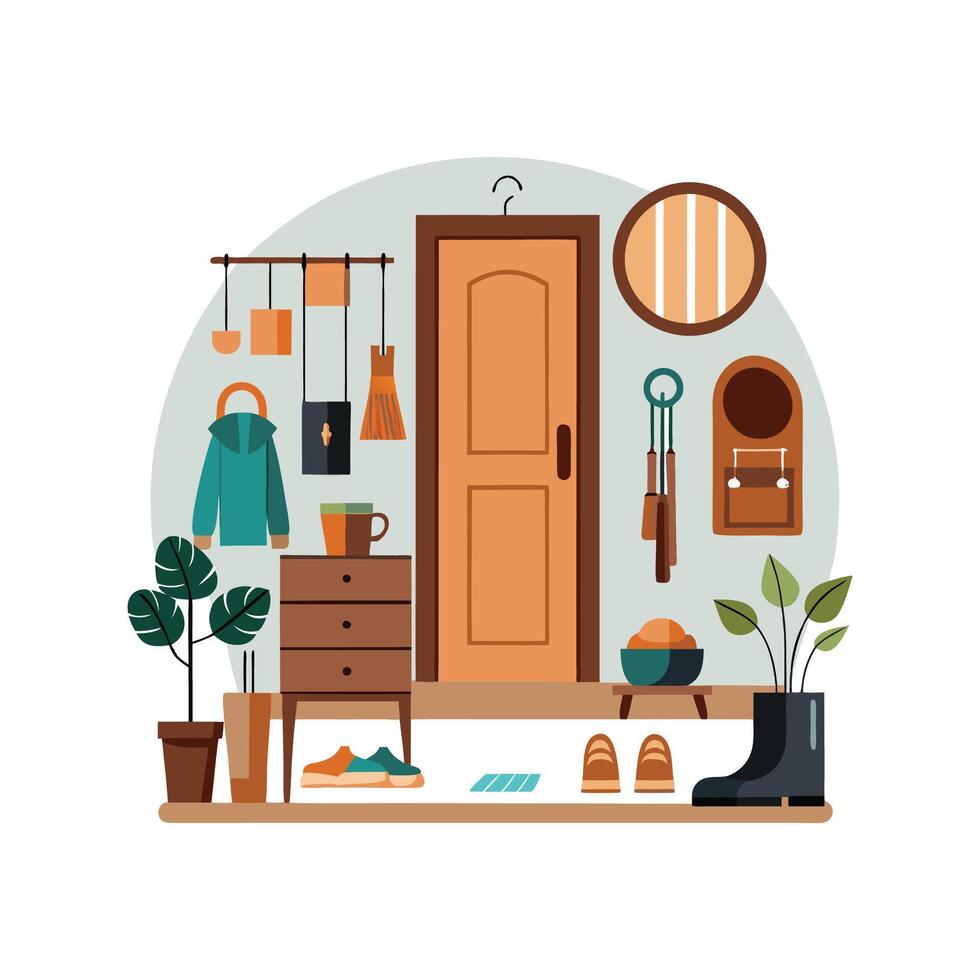 Stylish Icons for Functional Hallways vector