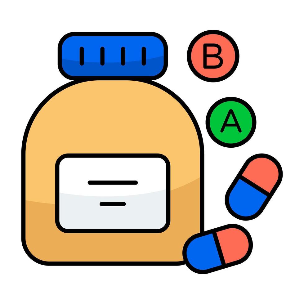 Modern design icon of vitamin bottles vector