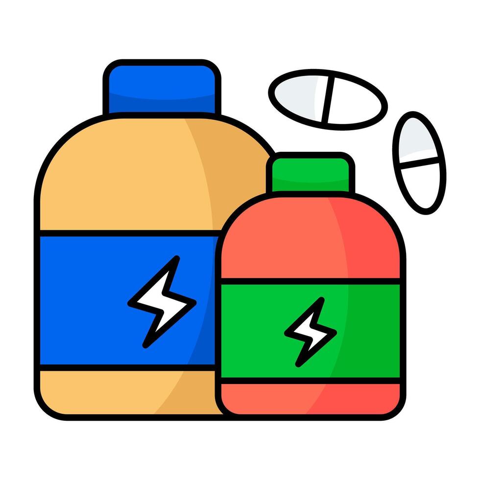 Modern flat design icon of vitamin bottle vector