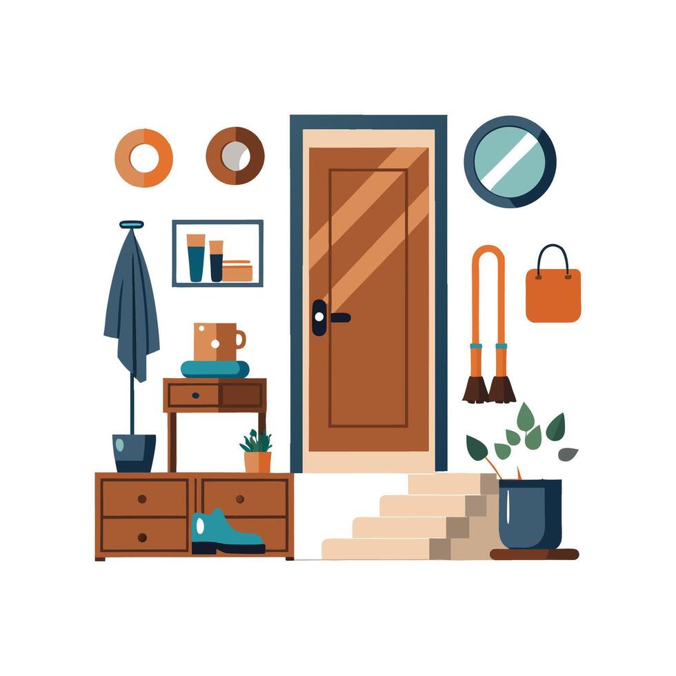 Elegant Icons for Hallway Designs vector