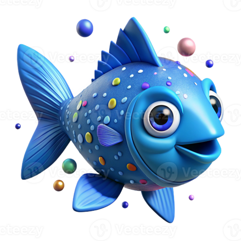 wonderful minimalist Blue Fish Aquatic Animal Marine Life Cutout for Aquarium Displays genuine png