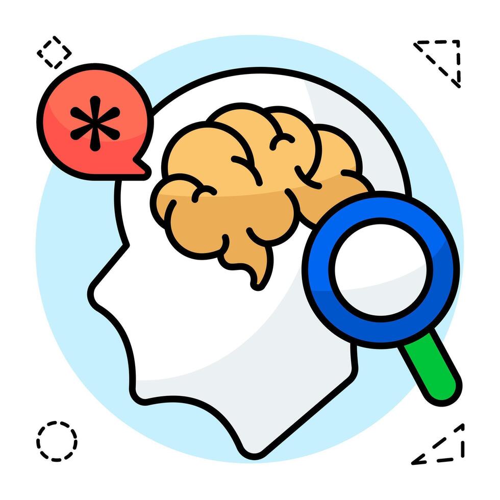 A beautiful flat design icon of search minds vector