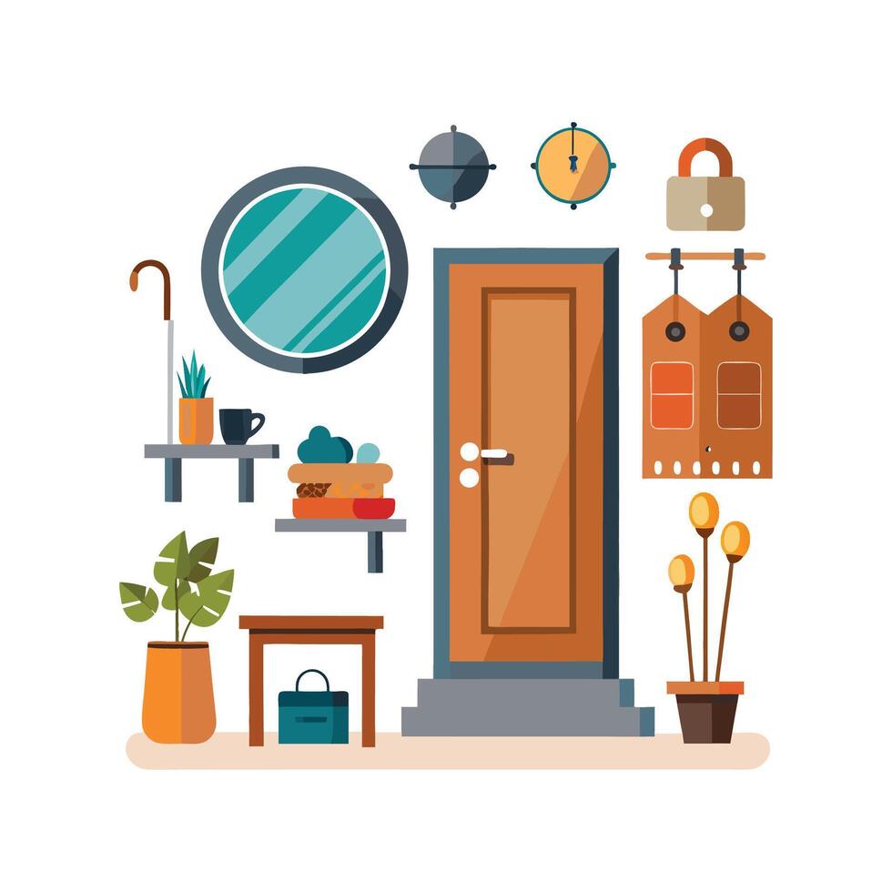 Distinctive Icons for Hallway Style vector