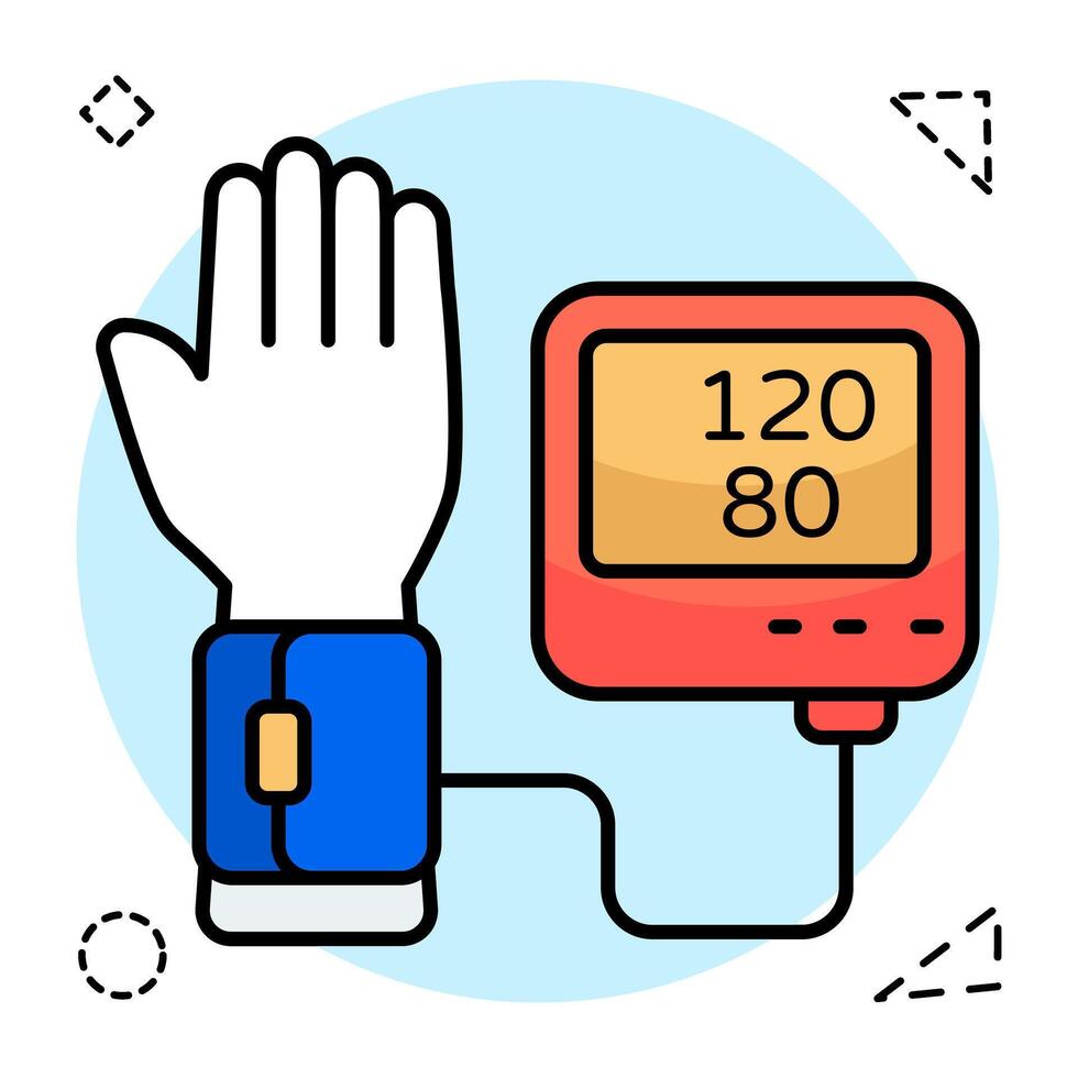 Modern flat download design of bp apparatus vector