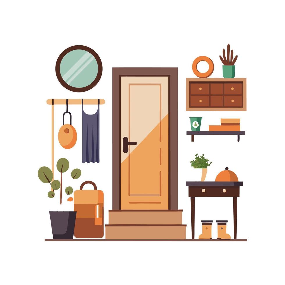 Quality Icons for Hallway Storage vector