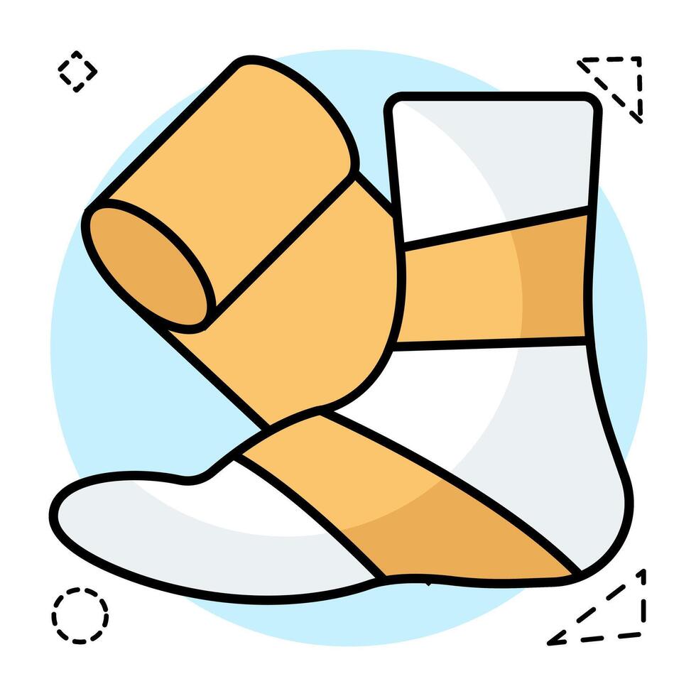 Trendy design of ankle plasters vector