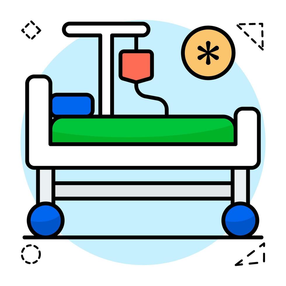 A design icon of hospital beds vector