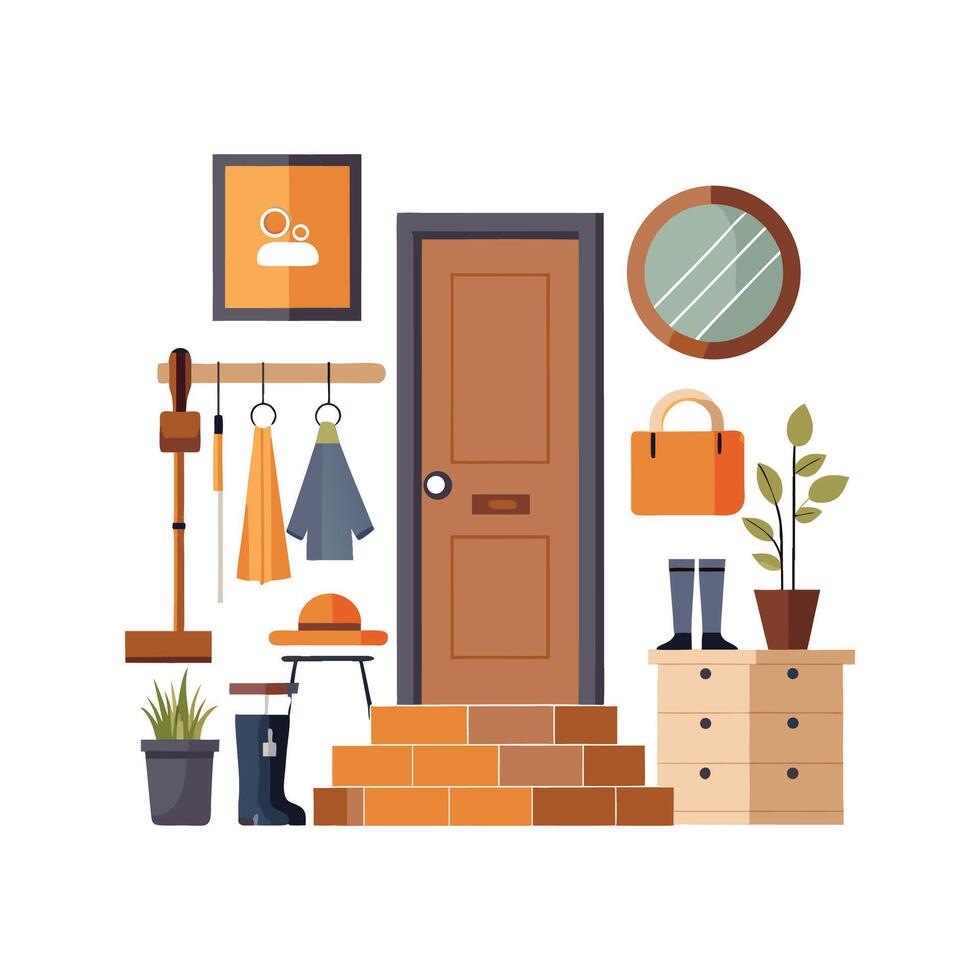 Diverse Icons for Hallway Coat Racks vector