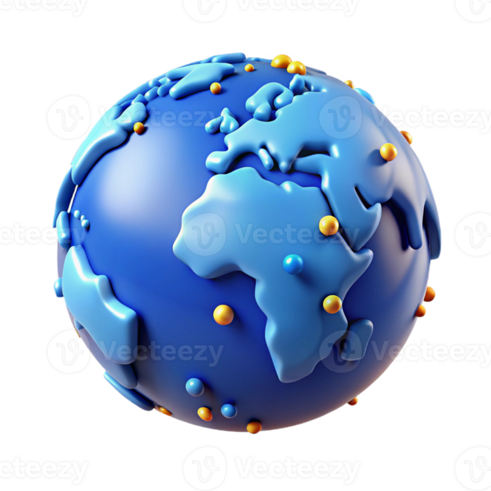 impressive rustic Blue Globe World Map Geography Cutout for Educational Resources genuine png