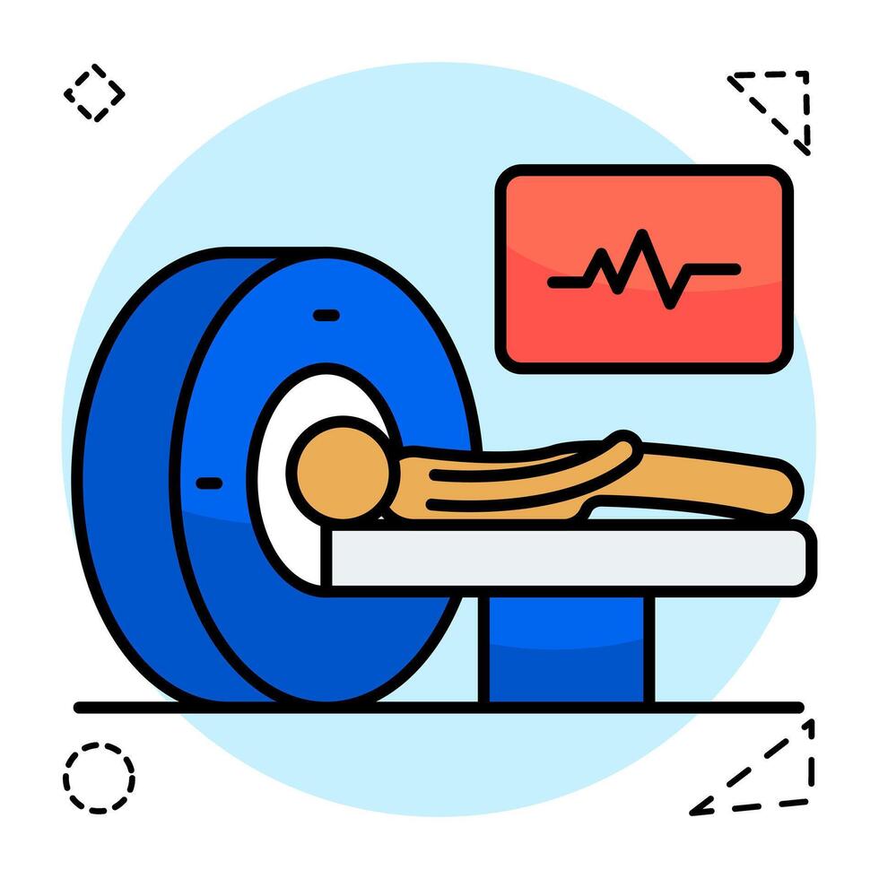 Perfect design flat icon of CT scans vector