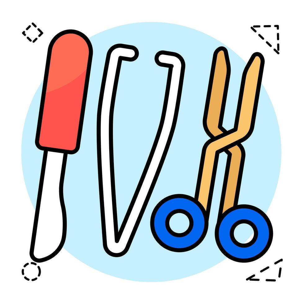 A beautiful flat design icon of surgical tool vector