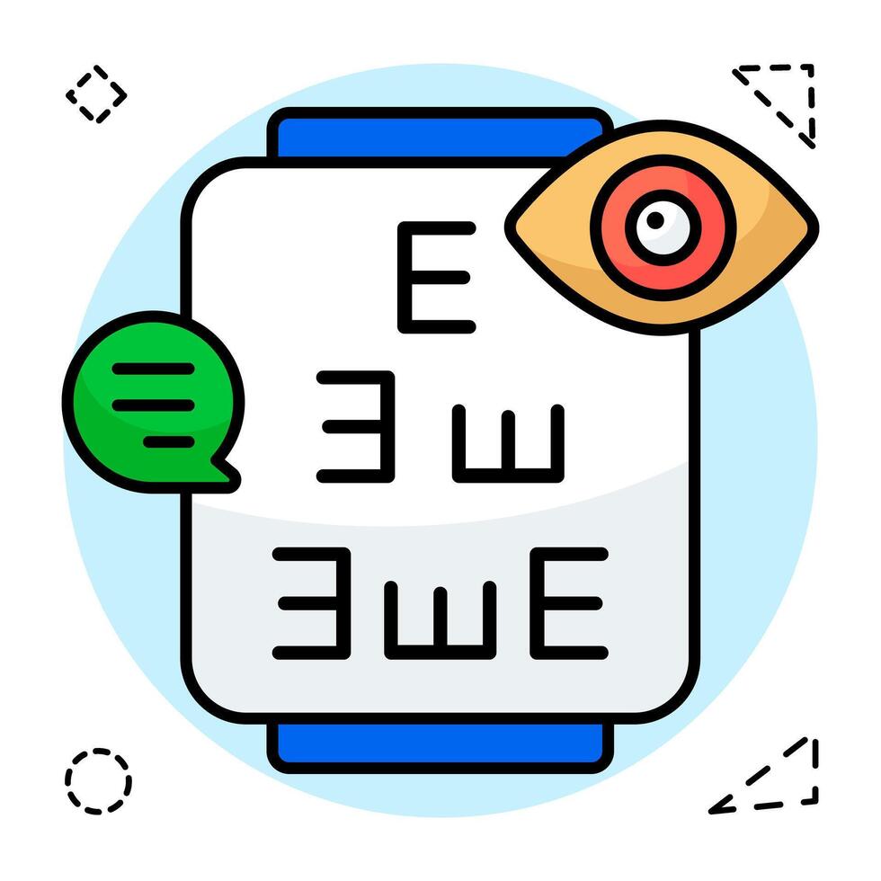 Modern flat design icon of eye test vector