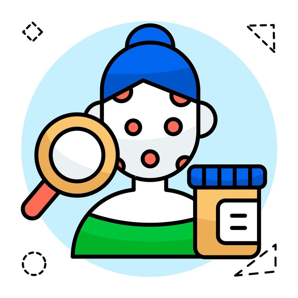 A modern flat design icon of skin test vector
