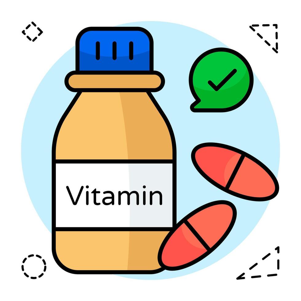 Moderns design icon of vitamin bottle vector