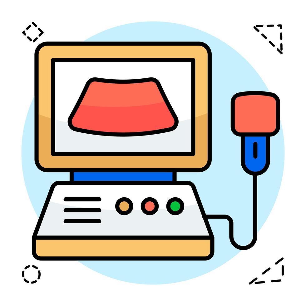 Modern flat design icon of ultrasounds vector