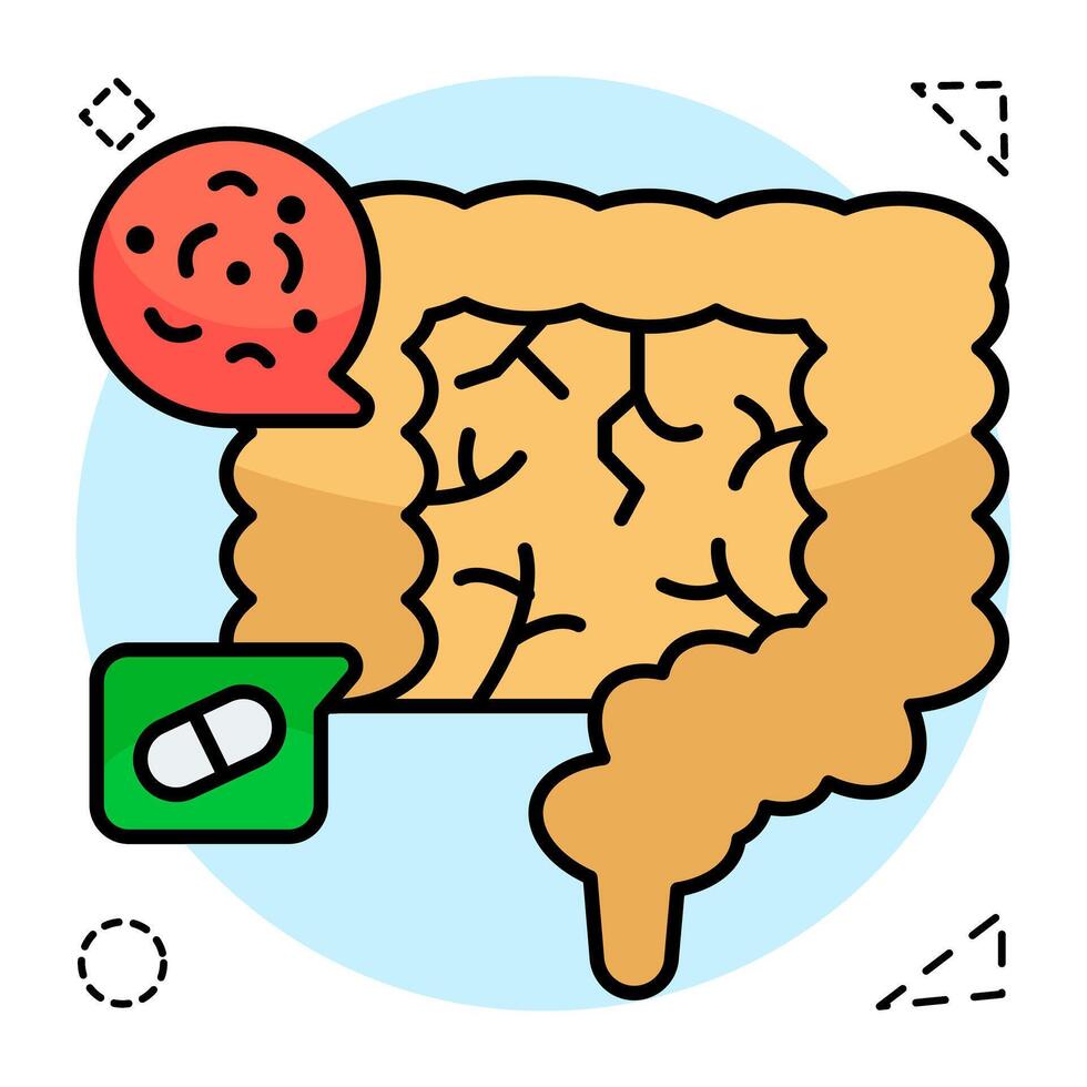 Premium download icon of intestine diseases vector