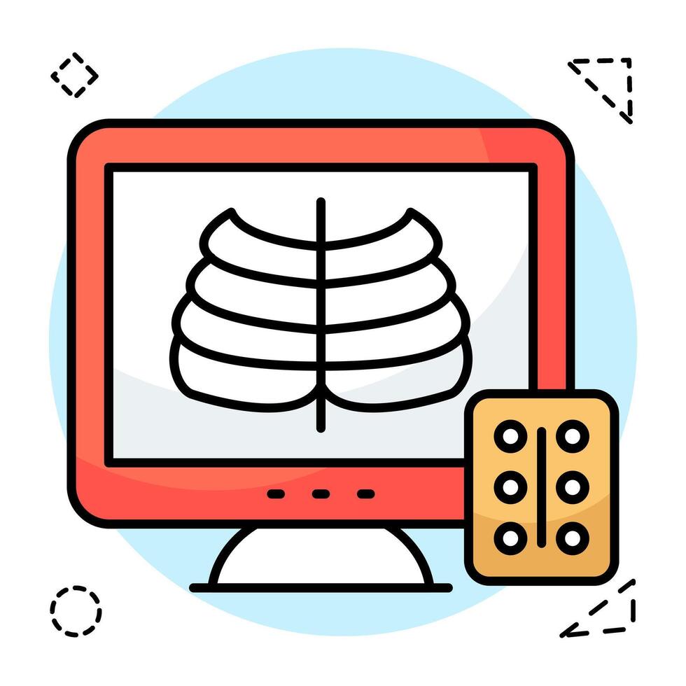Unique design of ribs cage vector