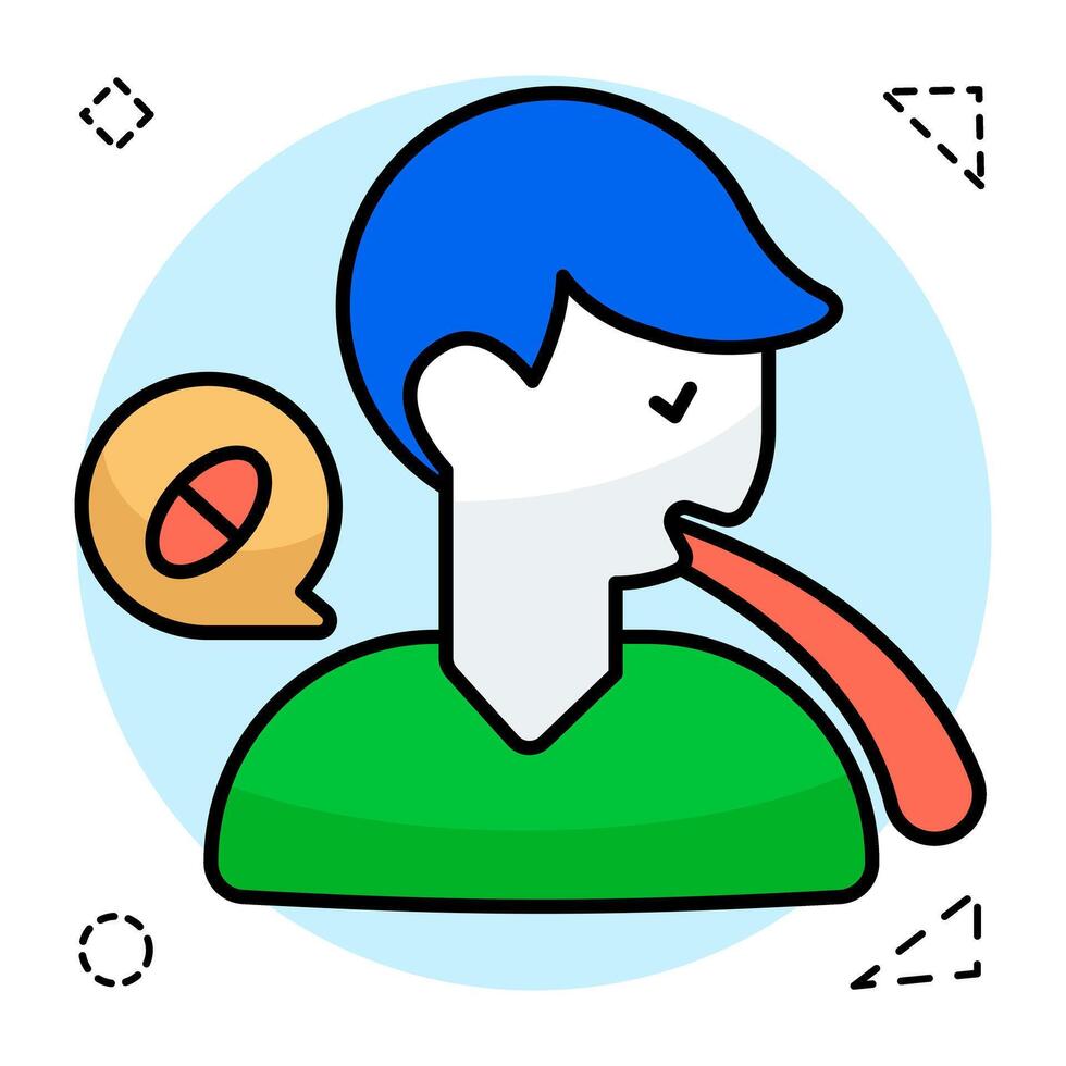 Perfect design icons of vomiting vector