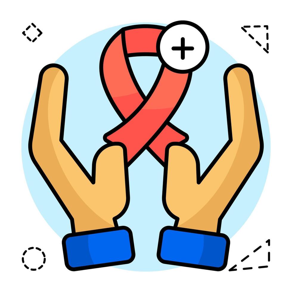 A unique design of cancer awareness ribbon vector