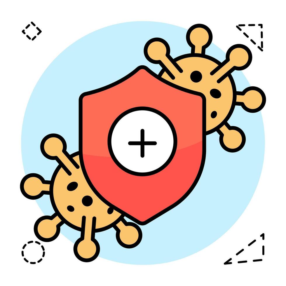 A flat design of covid security vector