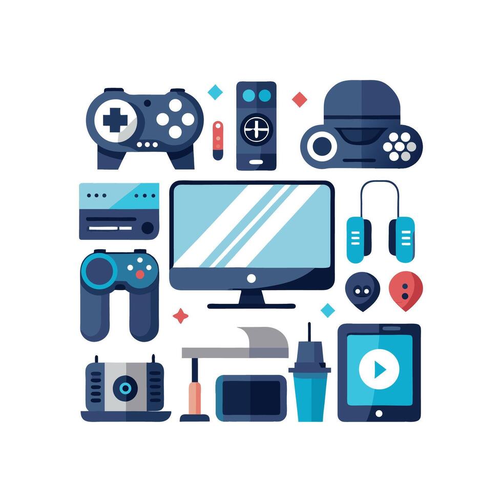 Chic Icons for TV Rooms vector