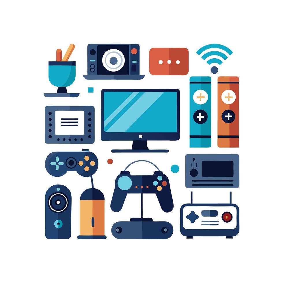 Stylish Icons for Entertainment Areas vector
