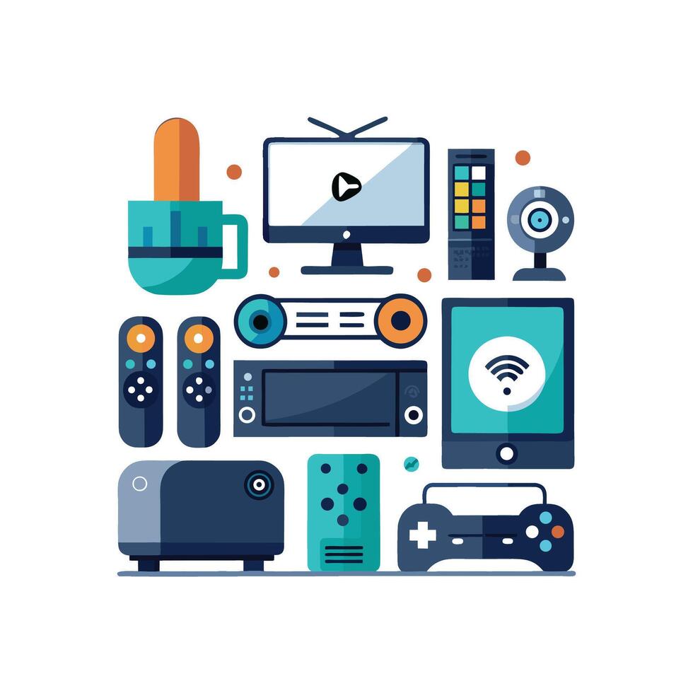 Quality Icons for Television Spaces vector