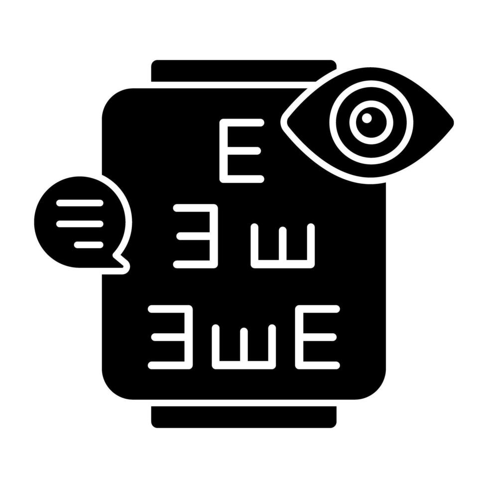 Modern design solid of eye test vector