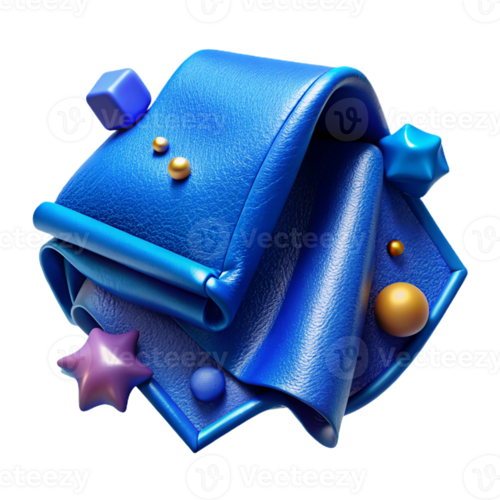 magnificent classic Blue Leather Material Isolated for Upholstery Projects high quality png