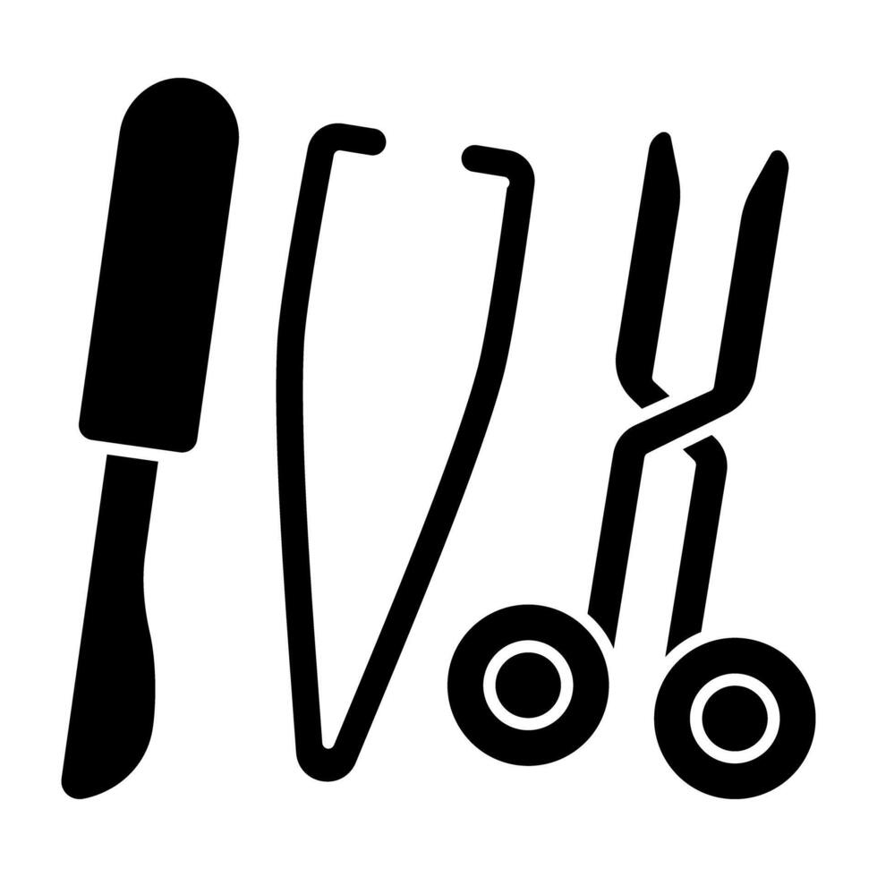 A beautiful design solid icon of surgical tools vector