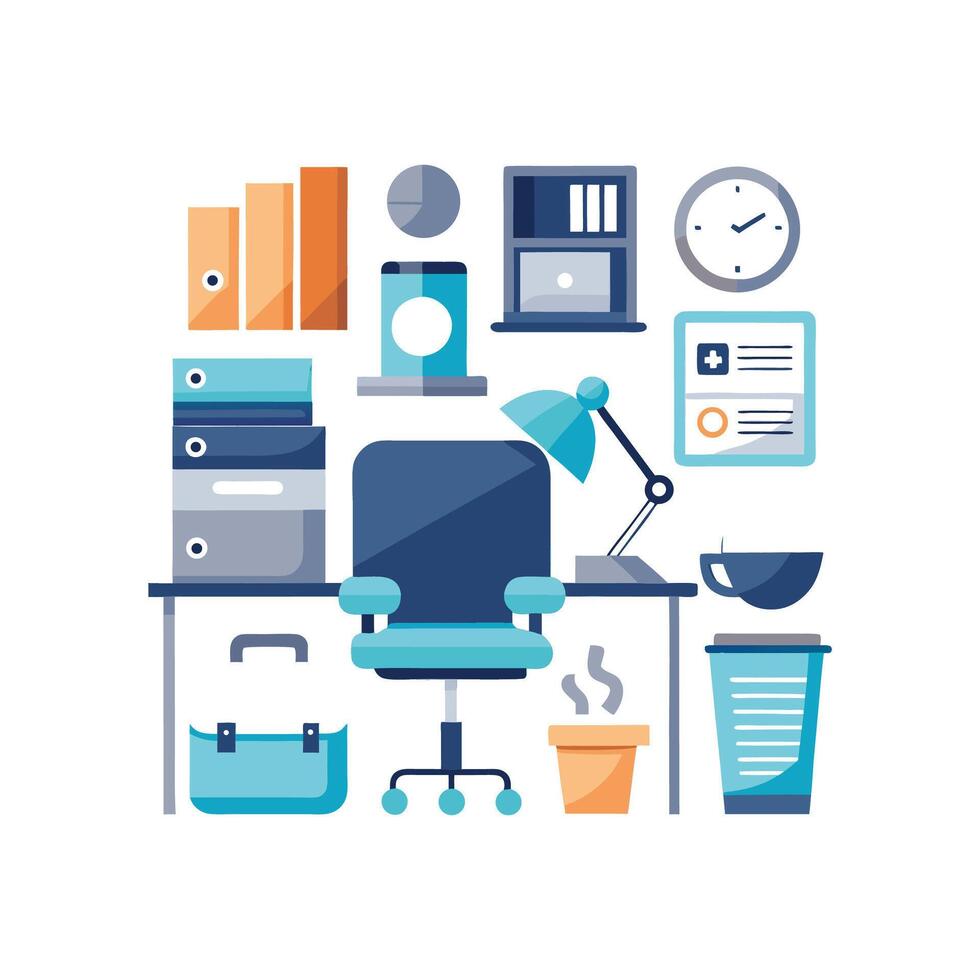 Quality Ergonomic Icons for Work Areas vector