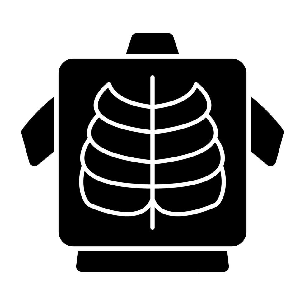 Unique design solid of ribs cage vector