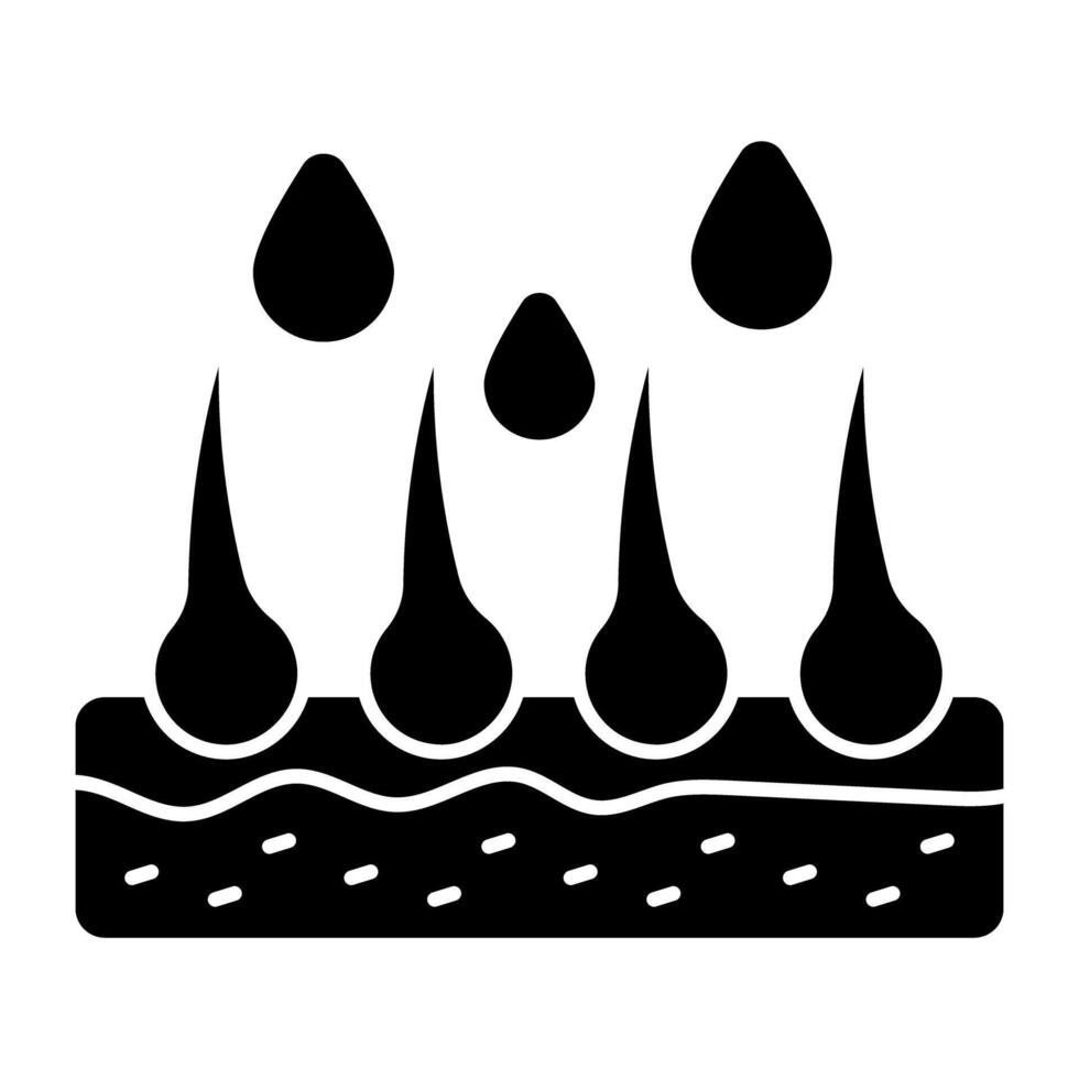 A unique design Solid icon of follicle vector