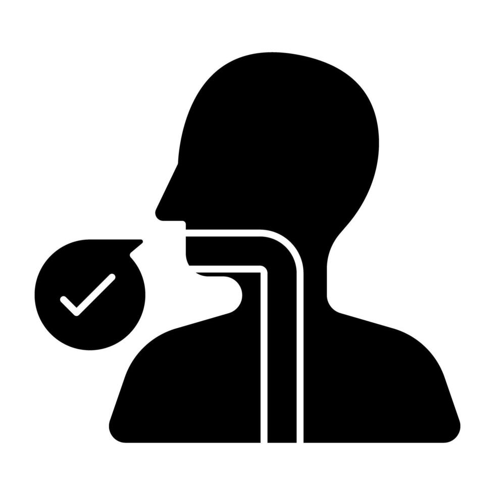 Premium Solid download icon of esophagus vector