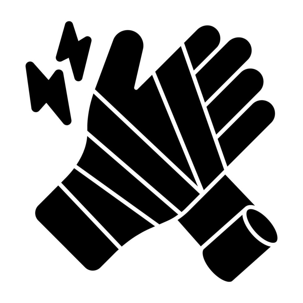 Perfect design Solid icon of hand bandage vector