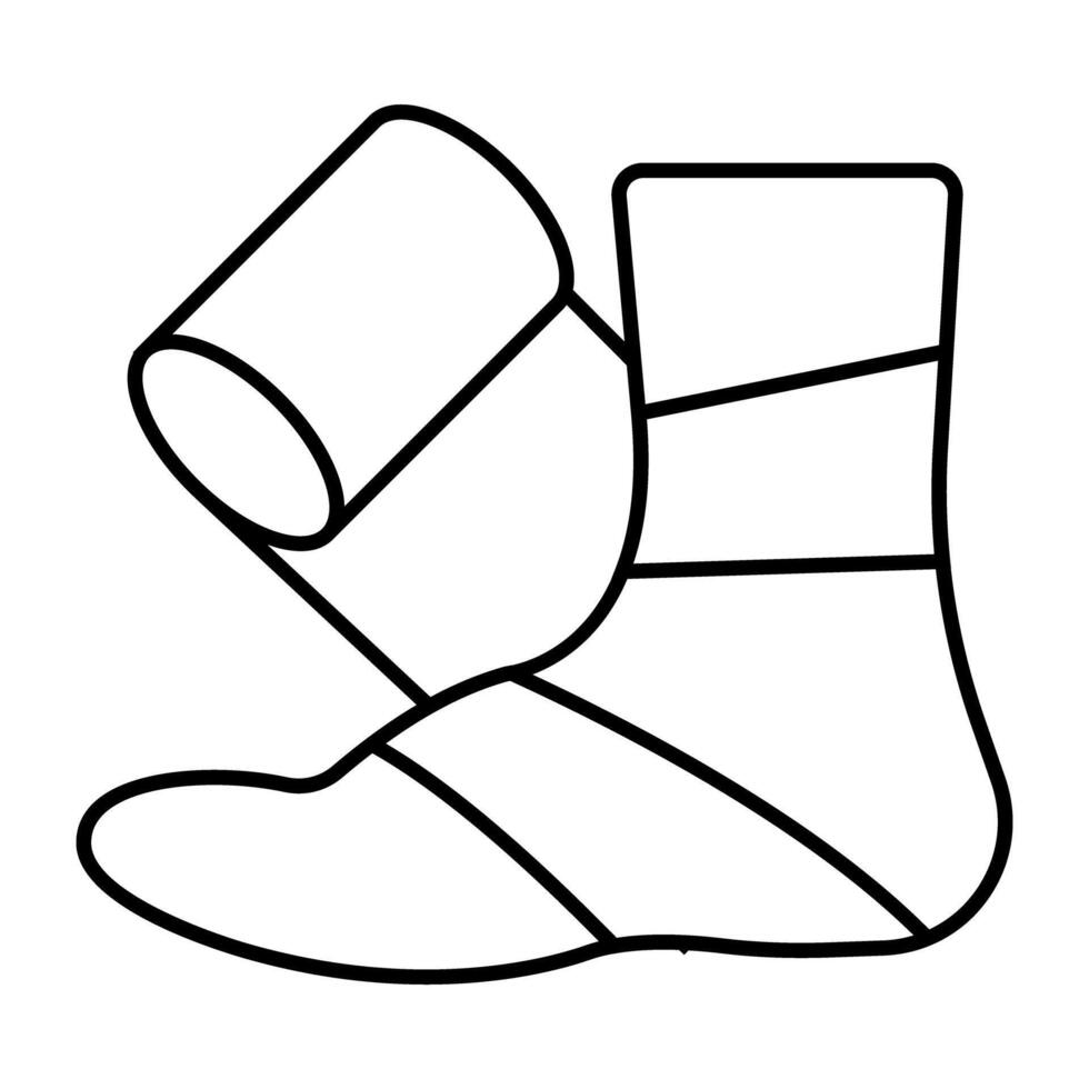 Trendy vectors design of ankle plaster