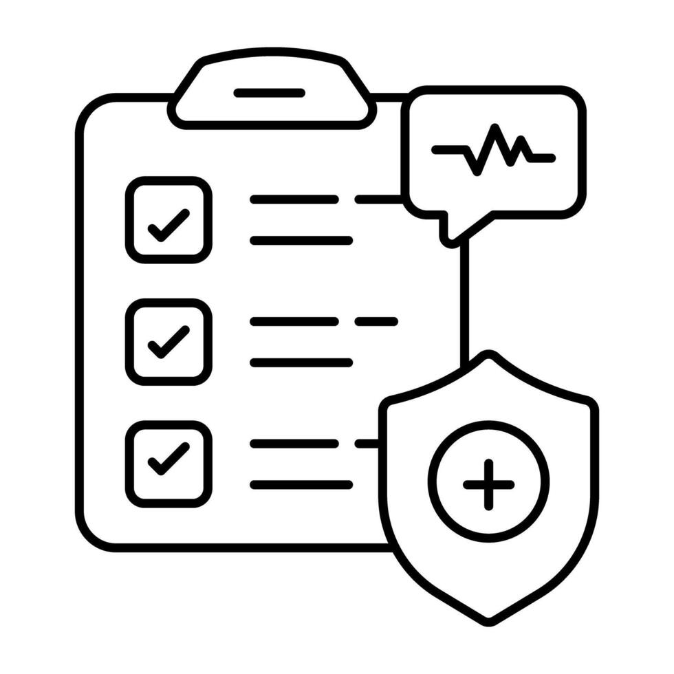 Trendy Linear icon of privacy policy vector
