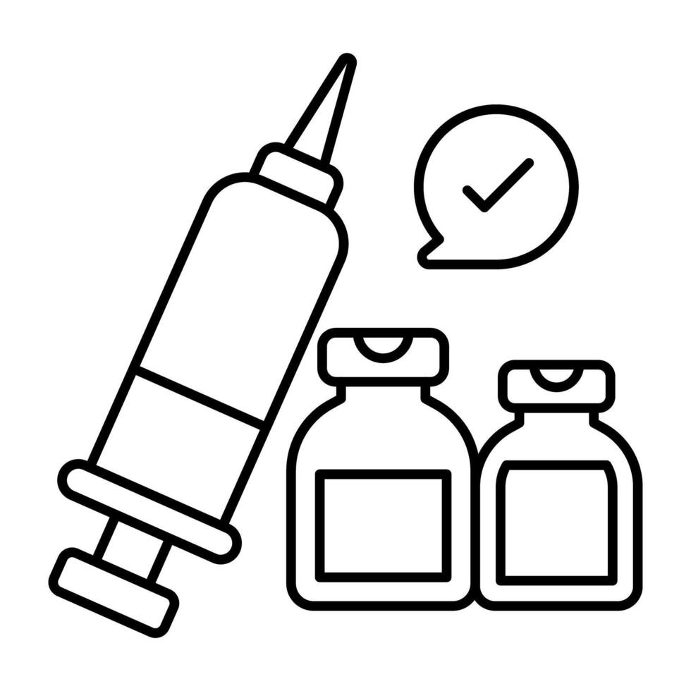 Premium Linear download icon of injection vector