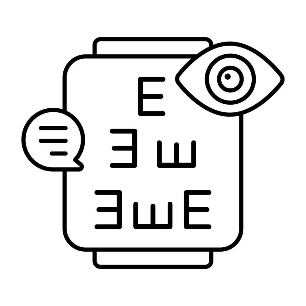 Modern Linear design icon of eye test vector