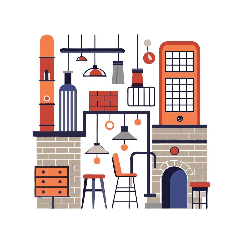 Elegant Icons for Stylish Industrial Decor vector