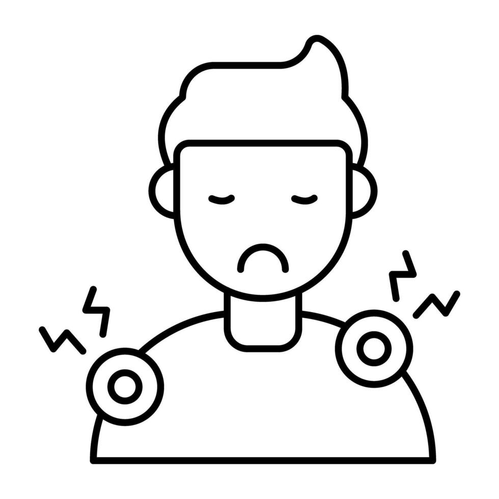 Premium Linear download icon of heart pain vector