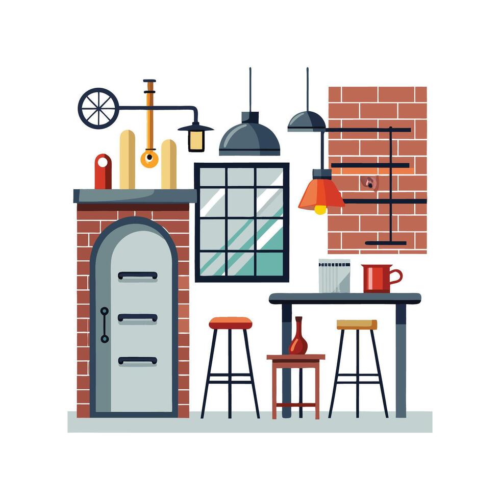 Stylish Icons for Unique Industrial Spaces vector